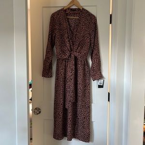 FRNCH leopard print midi dress